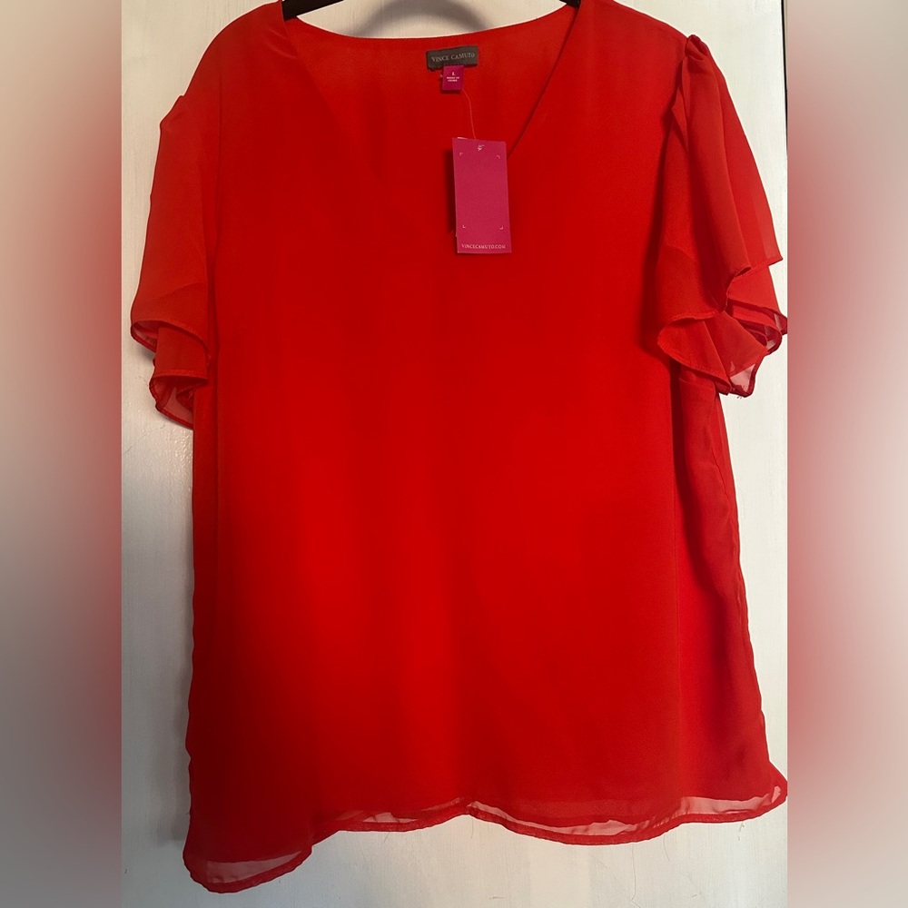 Vince Camuto Beautiful Ruffle Sleeve Blouse